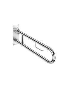 Hinged grab bar with paper holder ARCHITECT
