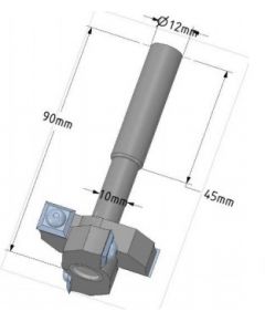 Milling cutter for INVISIBLE locks, double version